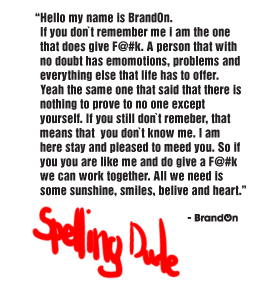 I wrote this and did not used spellcheck